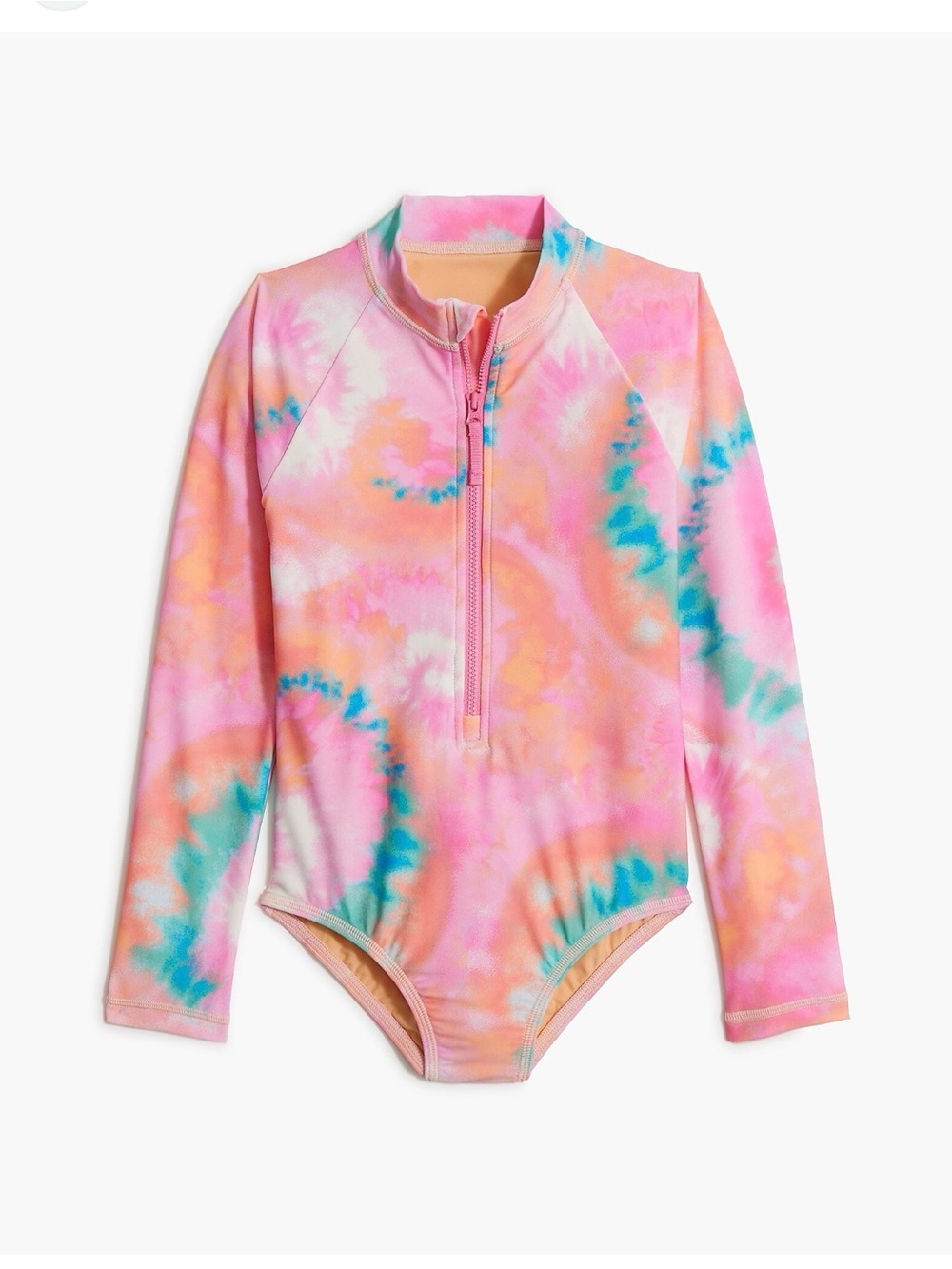 Crewcuts UPF + Protection Rash Guard Tie Dye Size 14 girls pink blue